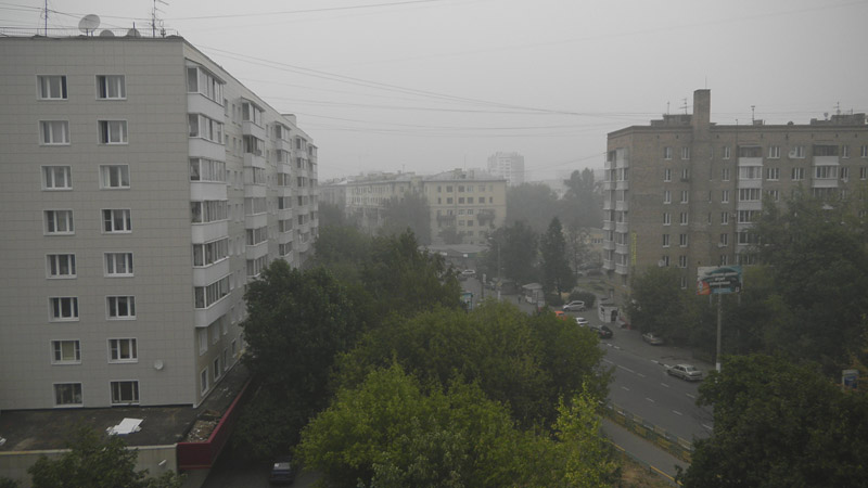 Москва в дыму - последние фотографии города 