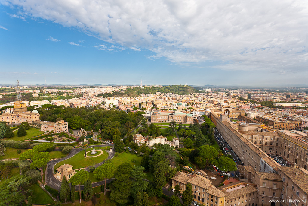 Рим и Ватикан - вид с купола Собора Святого Петра