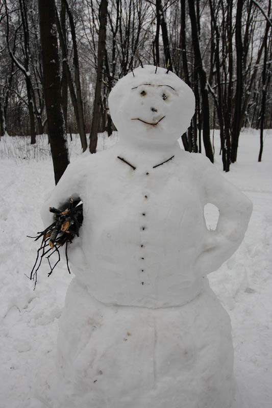Снеговик в парке