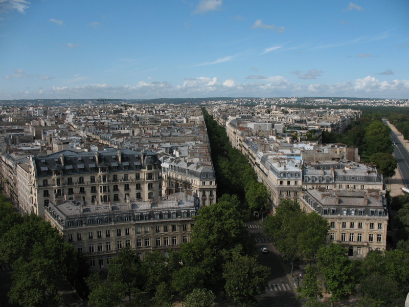Вид на Париж с высоты