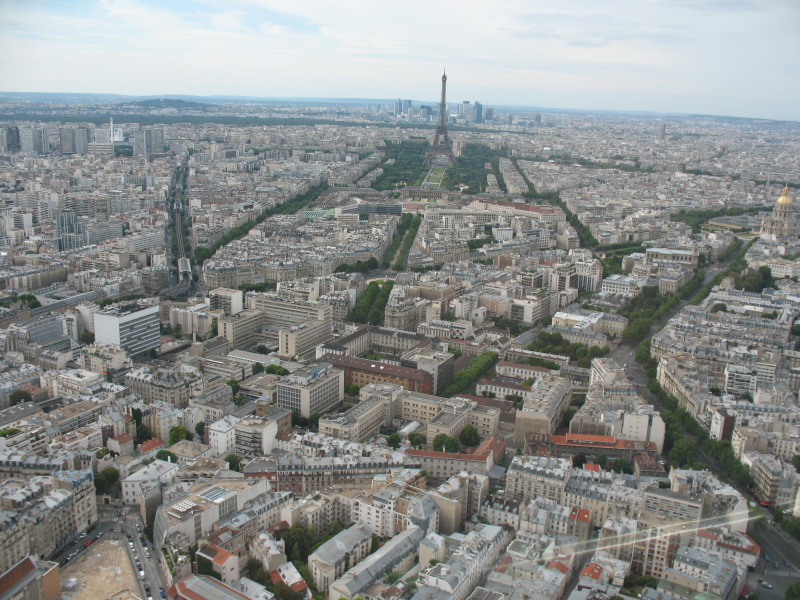 Париж с высоты птичьего полета