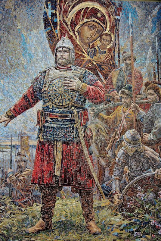 Обелиск с мозаикой "Клятва князя Пожарского"