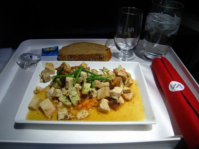 Еда в самолетах в первом классе
