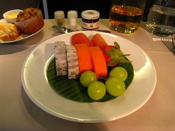 Еда в самолетах в первом классе