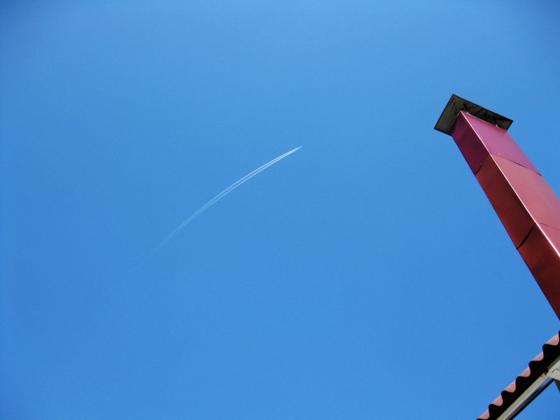 The sky, the plane