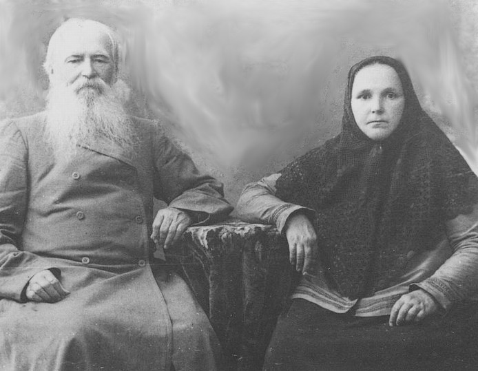 Купец Савва Дмитрич Шамов с женой, фото 1896 г., прислал Д.Казаков.