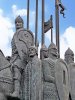 фрагмент памятника дружинам Александра Невского на горе Соколиха в честь победы на Чудском озере в 1242 г.