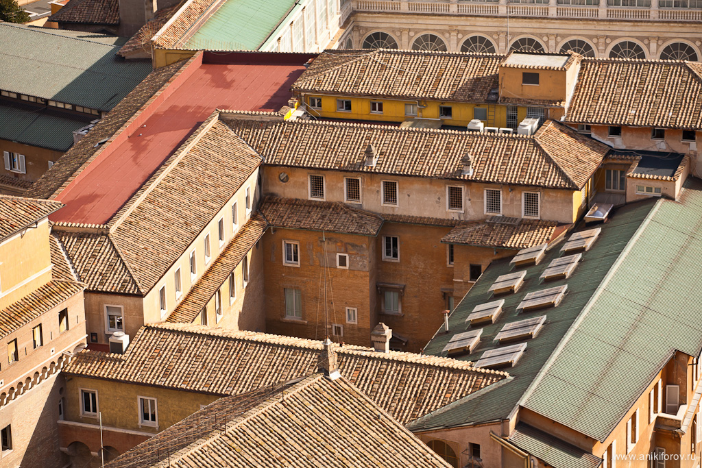 Ватикан - вид с купола Собора Святого Петра